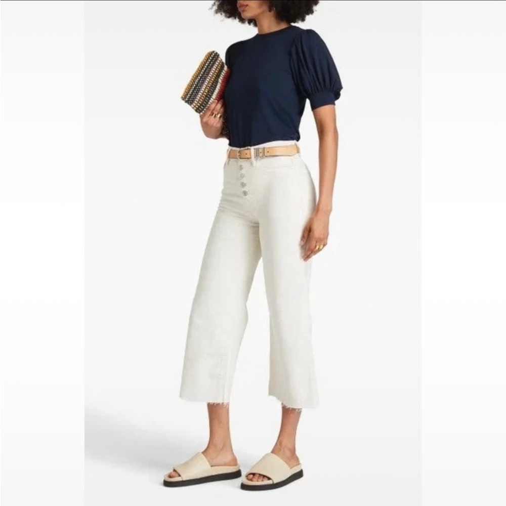 Frame off White Ali Wide Leg
Cropped Wide-Leg Jeans 32 Button Fly L/US 12-14 - Picture 2 of 8